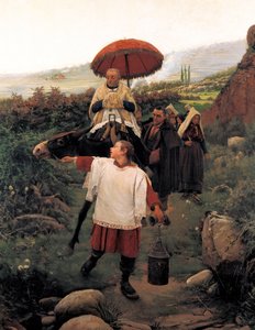Combregar a Muntanya (Religious Cortege in a mountain) by Unknown artist