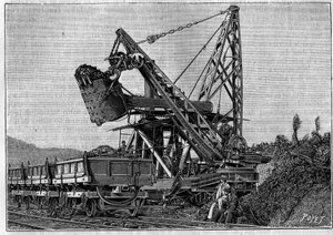 Construction of the Panama Canal - drilling of the Panama Isthmus