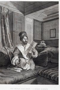 Costumes and Portraits: Seyd Moustafa Pasha Wounded at the Battle of Abouqyr (Aboukir) in 