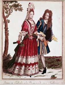 Couple Walking in the Tuileries Garden, Paris