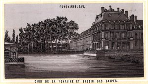 Cour de la Fontaine and Basin des Carpes de Fontainebleau (Seine and Marne, Ile-de-France region, France) by Unknown artist