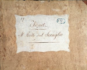 Cover of the Score for Die Entführung aus dem Serail, Opera by Mozart (Lichtenthal Version) by Unknown artist