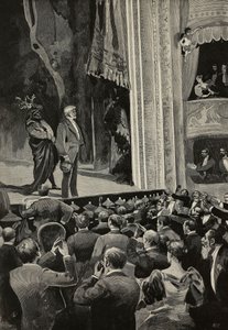 Crowd Cheering Giuseppe Verdi at End of Opera Falstaff, April 18 by Unknown Artist
