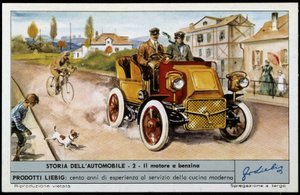 Daimler in 1897: 4 cylinders, 4 stroke, 20 hp by Unknown artist