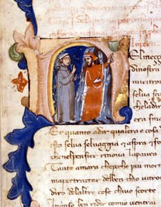 Dante and Virgil at the Entrance of Hell. (Lettrine 