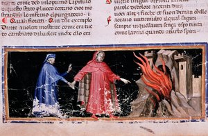 Dante and Virgil at the Gates of Hell (Canto 3 of Inferno, in the Divine Comedy)