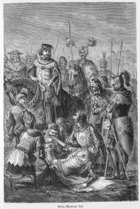Death of Manfred, King of Sicily - 1266 - Manfred Killed in Battle - Battle of the Benevent: the death of Manfred I
