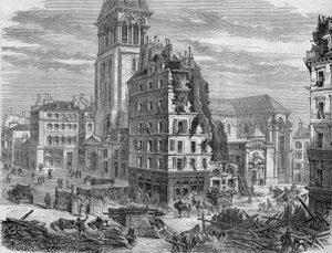 Demolitions of Place Saint Germain des Pres, for the piercing of Rue de Rennes in 1867