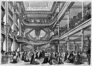 Department store: view of the interior of 