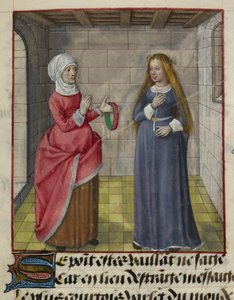 La Vieille (the Duenna) and Bel Accueil (Fair Welcome) (detail) by Unknown artist