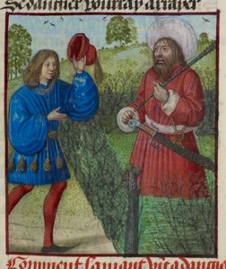 The Lover Saluting Danger (detail) by Unknown artist