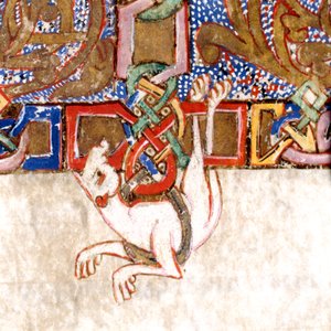 Illuminated cross: f.108v of the Breviary-Missal (detail)