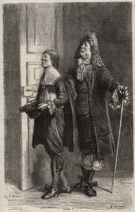 Diafoirus pere et fils - engraving for The Imaginary Invalid by Moliere by Unknown artist