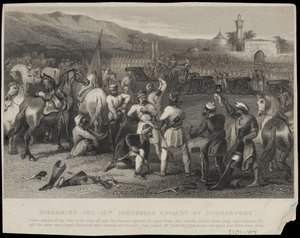 Disarming the 11th Regular Cavalry at Berhampore by Unknown artist