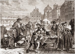Distribution of food to hungry peasants around 1820 - in 