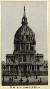 Dome des Invalides in Paris. Chromolithography of the end of the 19th century by Unknown artist