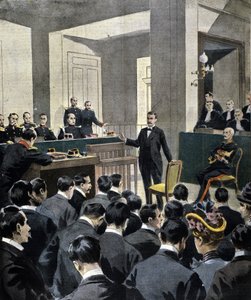 Dreyfus case: testimony of Lieutenant-Colonel Georges Picquart (1854-1914) at the trial of writer Emile Zola (following the letter J