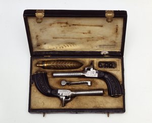 Duel set composed of pistols Mazzagatti 19th century