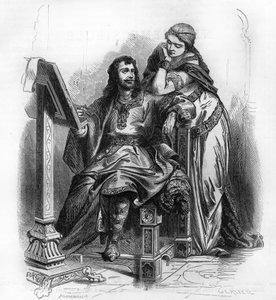 Eginhard (Einhard, Einhart, Einard, 775-840) historian of the Carolingian period with Emma (Imma) his wife by Unknown artist