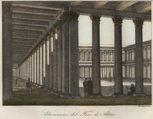 Elevation of the Forum at Athens - engraving from 