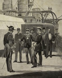 Emperor Wilhelm II of Germany Visiting Battleship Sicilia, Venice, Italy by Unknown Artist
