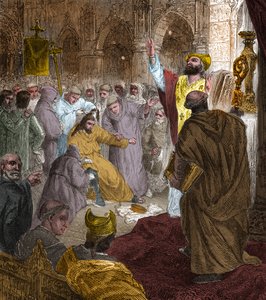 End of the Merovingian dynasty, 751: deposition of King Childeric III by Pepin the Short. by Unknown artist