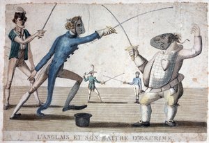 English and its fencing master - 19th century by Unknown artist