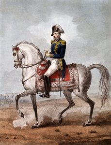 Equestrian portrait of Marquis Gilbert du Motier de La Fayette (1757-1834), French aristocrat, military officer and politician - Engraving - Marquis of La Fayette (1757-1834), French military and politician by Unknown artist