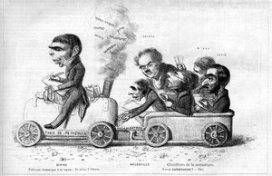 Eugene Scribe and his main collaborators in 1840