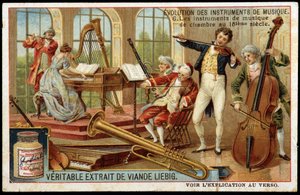 Evolution of musical instruments: chamber musical instruments in the 18th century - chromo Liebig