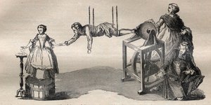 Experiment with the Electric Machine by Francis Hauksbee the Elder (Engraving in La Science francaise)