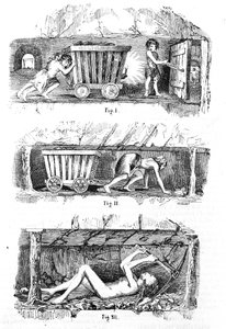 Exploitation of child labour in English coal mines. by Unknown artist