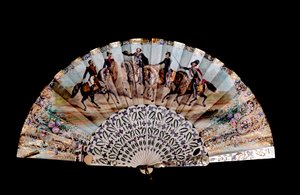 Fence decorates five horsemen: the Emperor of France Napoleon III, King Vittorio Emanuele II, Giuseppe Garibaldi by Unknown artist