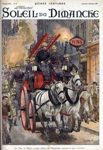 Fire in Paris: A Fire Brigade Alert by Unknown artist