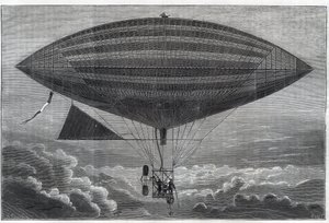 First electric aerostat to helice, experimented by Albert and Gaston Tissandier on Monday, October 8 by Unknown artist