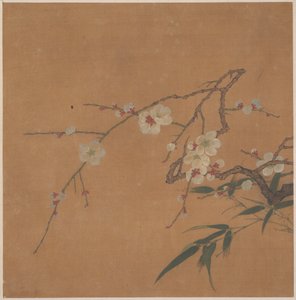 Flowering Plum and Bamboo by Unknown Artist