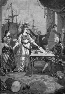 France allied - The king (Louis XVI) had only to sign: on 6 February 1778, the treaty of friendship and trade between France and the rebel colony of North America was signed, which obliged France to guarantee the independence of the United States of Americ