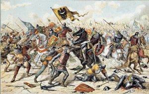 Franco-English War (1202-1214): The Battle of Bouvines on 27/07/1214 by Unknown artist