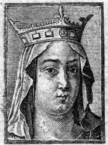 Fredegonde, third wife of Chilperic I, king of the Franks of Neustria