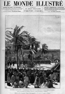 French colonies: Inauguration of the statue of General Faidherbe, Grand Chancellor of the Legion of Honour, former Governor of Senegal, on March 17.
