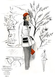 French Fashion, Wool Outfit Design by Unknown artist