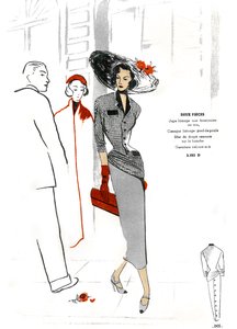 French Fashion, Two-Piece Garment Design by Unknown artist