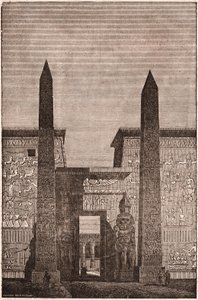 Front View of a Reconstruction of Luxor Obelisks in Egypt by Unknown