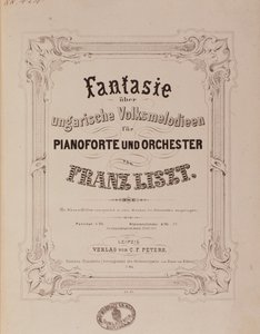 Frontispiece of the score Fantaisie pour piano et orchestre by Franz Liszt