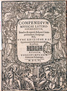 Frontispiece of Compendium of Music