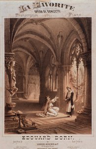 Frontispiece of La favorite, opera by Gaetano Donizetti
