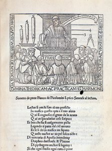Frontispiece of the treaty Angelicum ac divinicum opus musicae by Franchino Gaffurio by Unknown artist