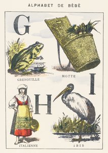 G H I: Frog, Hood, Italian, Ibis