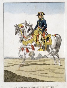 General Bonaparte in Egypt, a Portrait Riding in Front of the Pyramids and the Sphinx