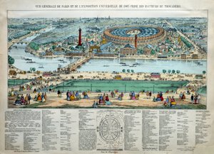 General view of the 1867 World Exhibition in Paris. At the bottom: the park of the military school of the Champ de Mars by Unknown artist